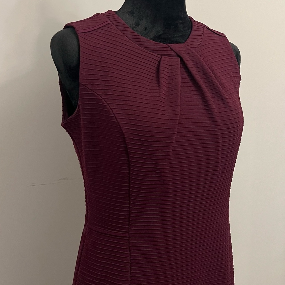 Liz Claiborne Burgundy Sleeveless Dress - M